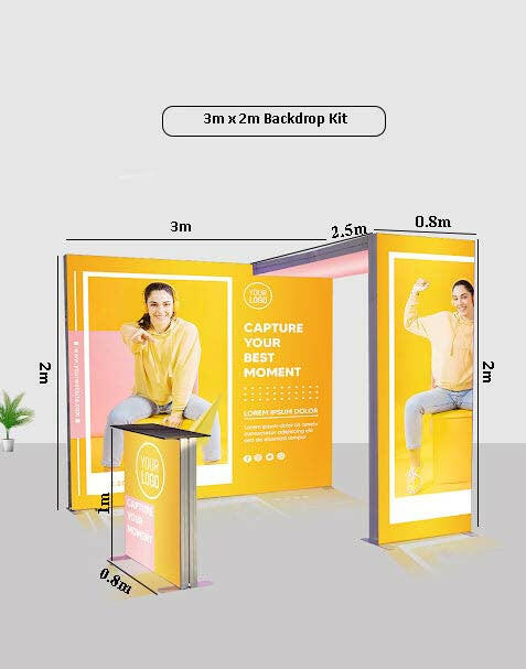 3m SEG Modular Lightbox Display for Tradeshows - Model 1.