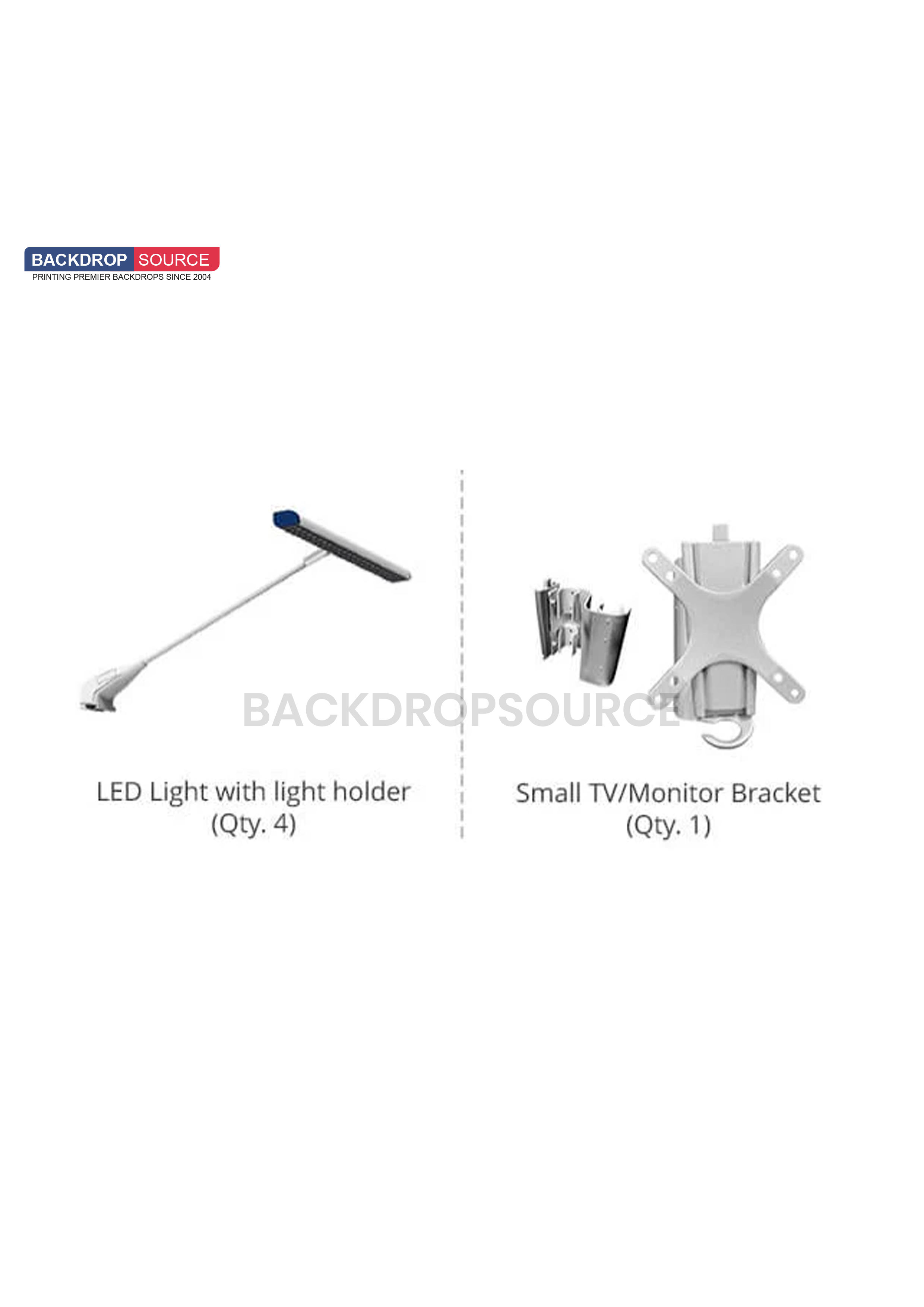 Modular L Arch TV Display Exhibition Kit for 3m Wide Booths.