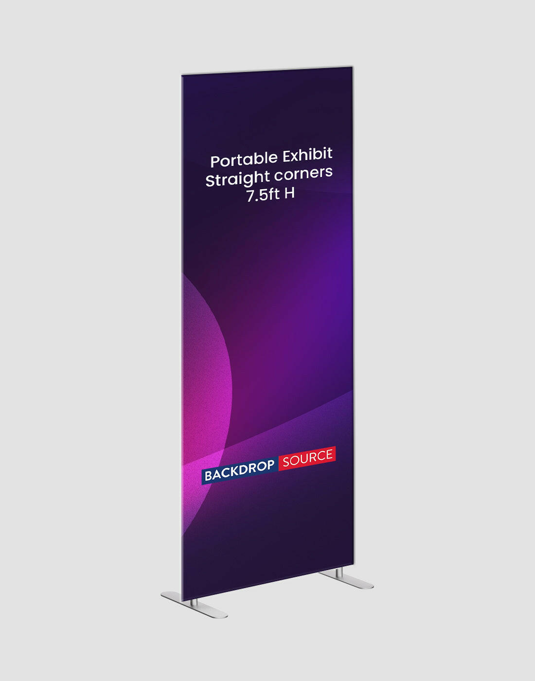 Portable Exhibit Display with Straight Corners.