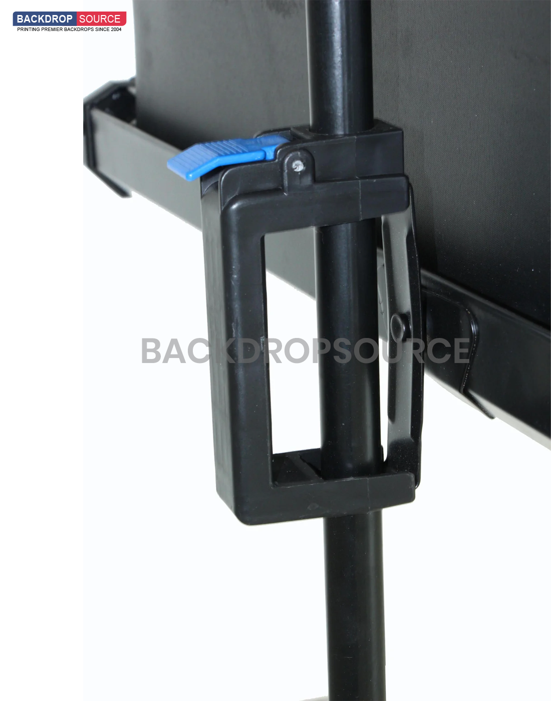 Passport white backdrop with stand for professional ID photo sessions, ideal studio equipment for passport photos.