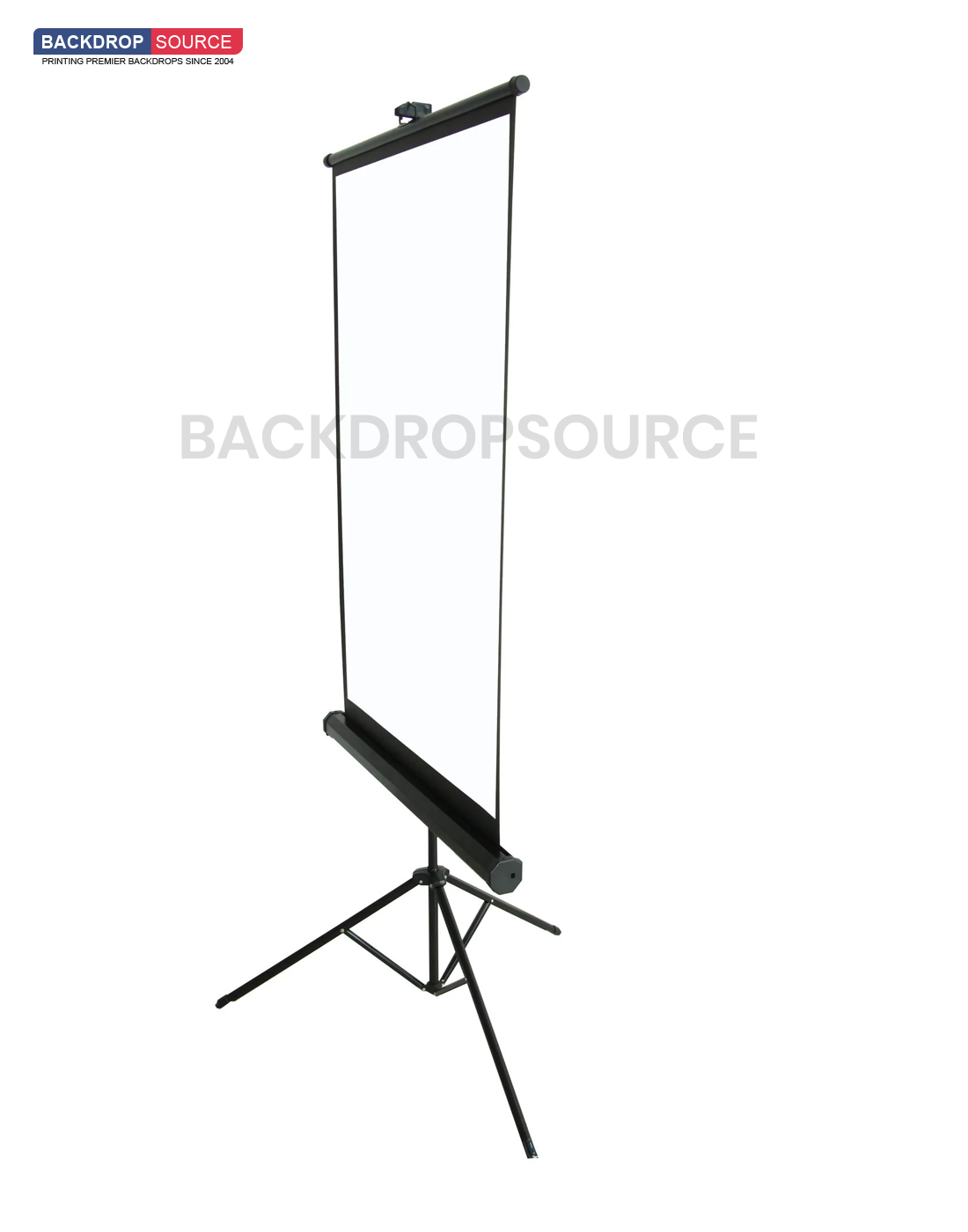 Passport white backdrop with stand for professional ID photo sessions, ideal studio equipment for passport photos.