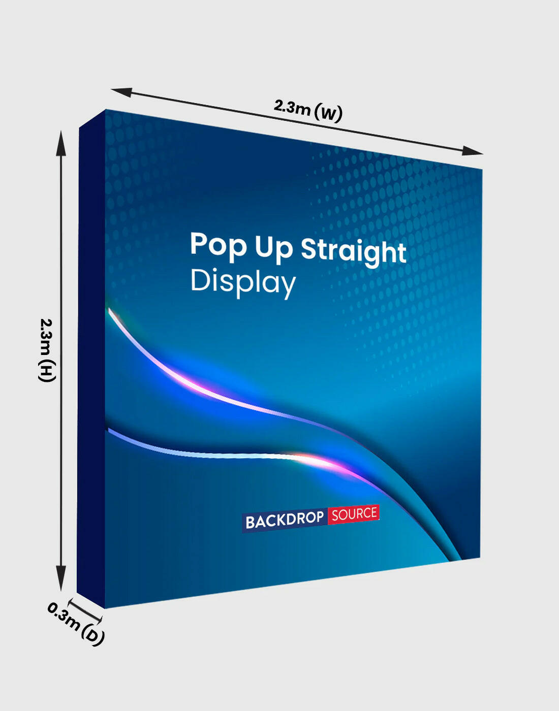 Velcro Fabric Pop Up Straight Display Media Wall for trade shows, exhibitions, and promotional events banner