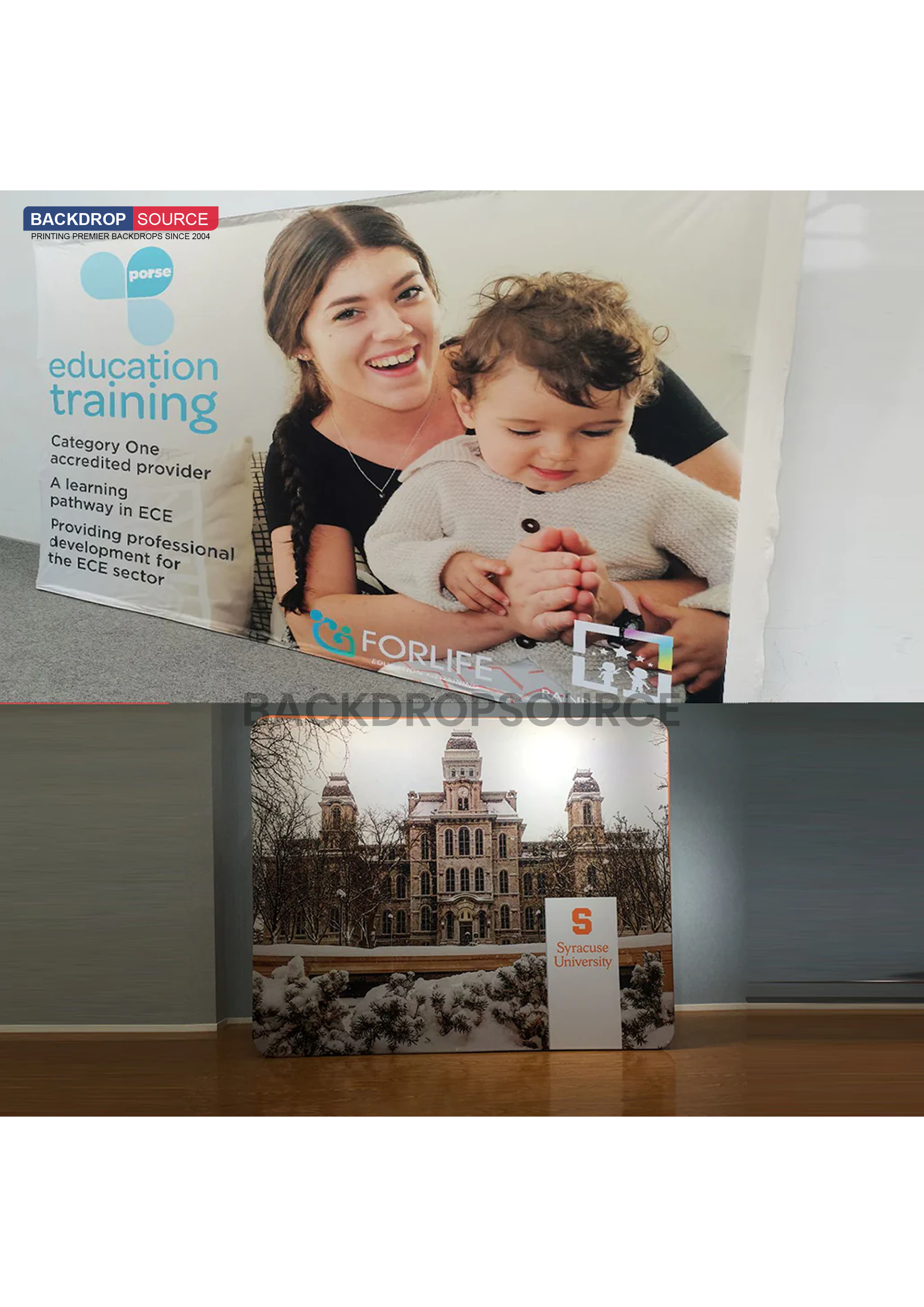 Velcro Fabric Pop Up Straight Display Media Wall for trade shows, exhibitions, and promotional events banner