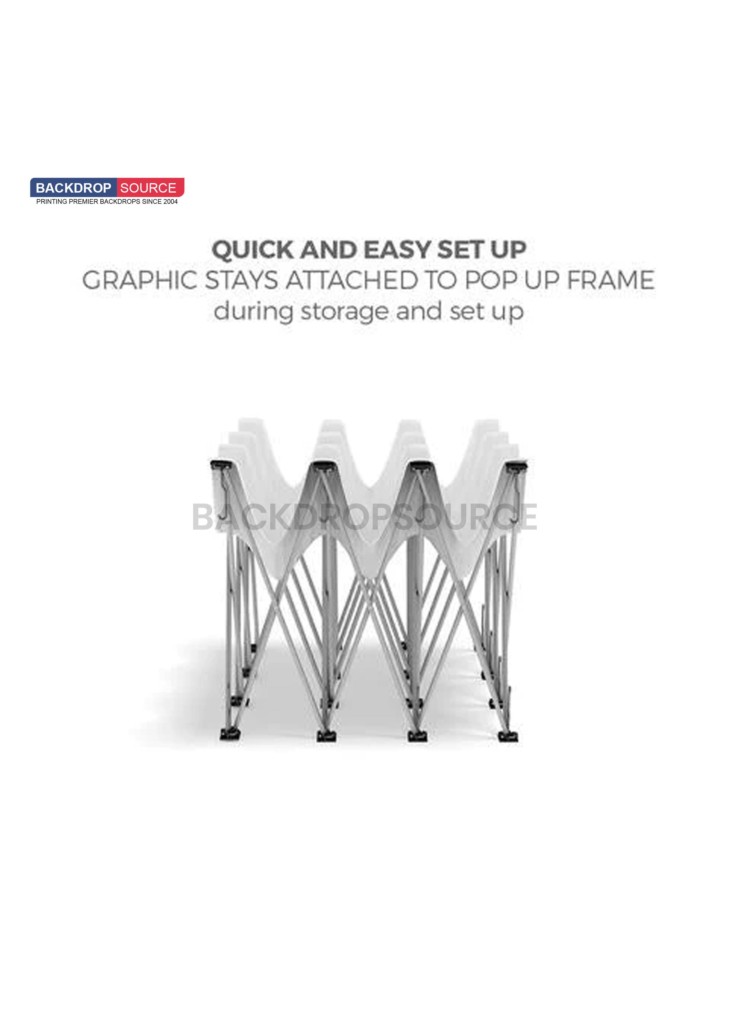 Popup Curved Backwall Kit with Clamping Lights.