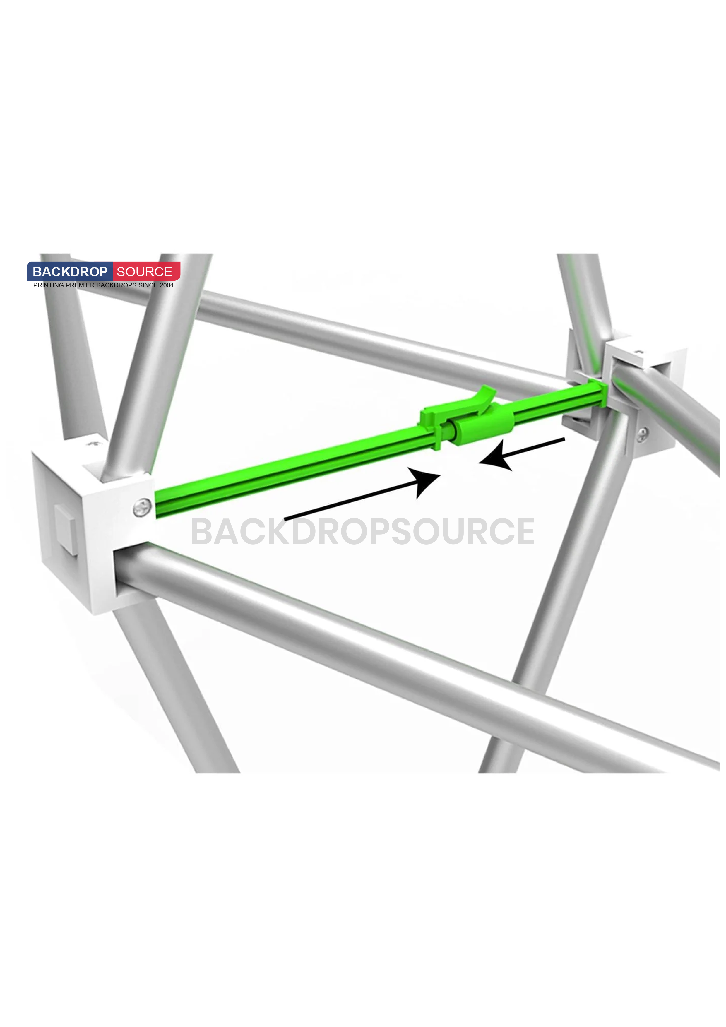 Popup Curved Backwall Kit with Clamping Lights.