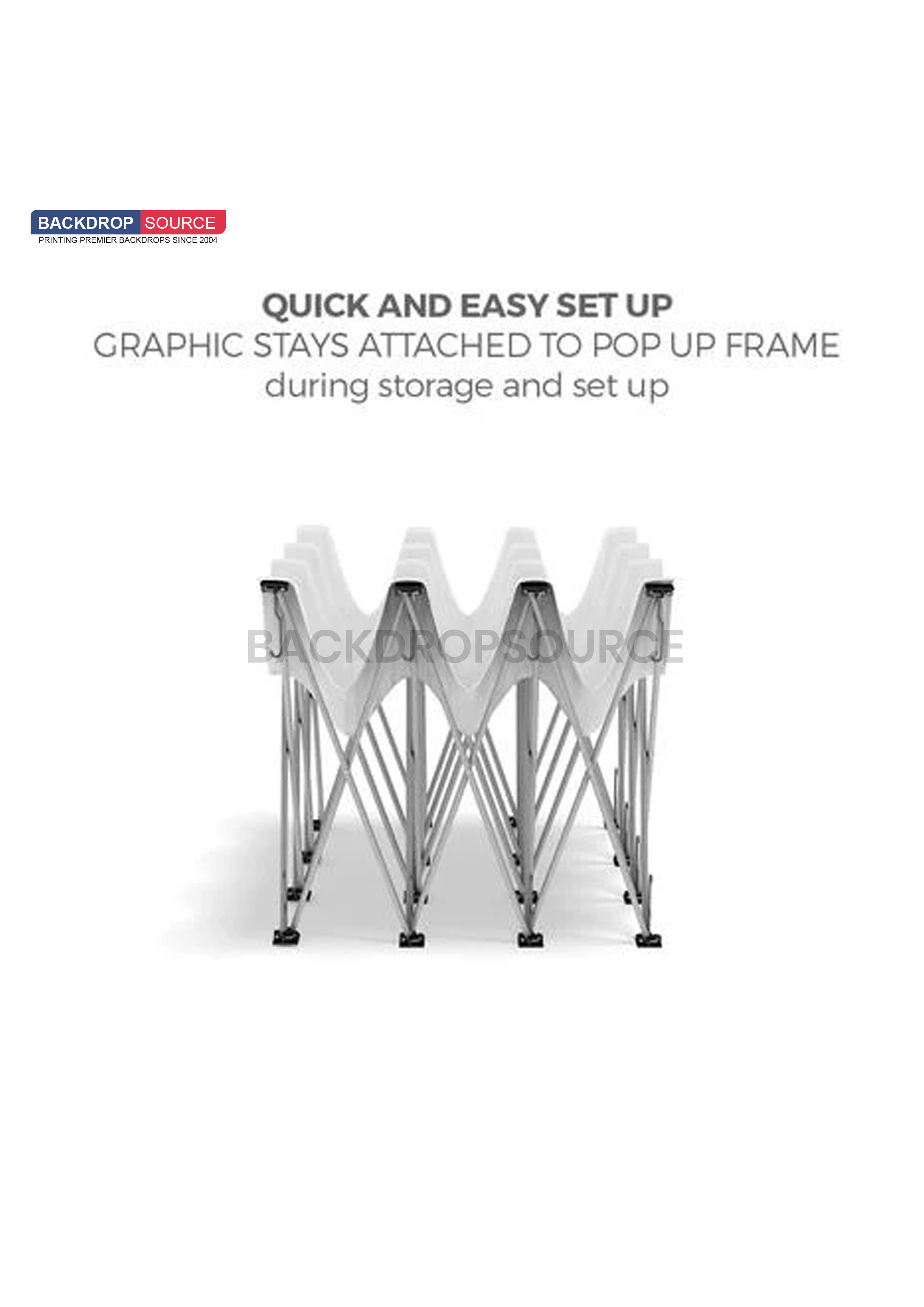 Popup Straight Backwall Kit with Clamping Lights.