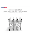 Popup Straight Backwall Kit with Clamping Lights.