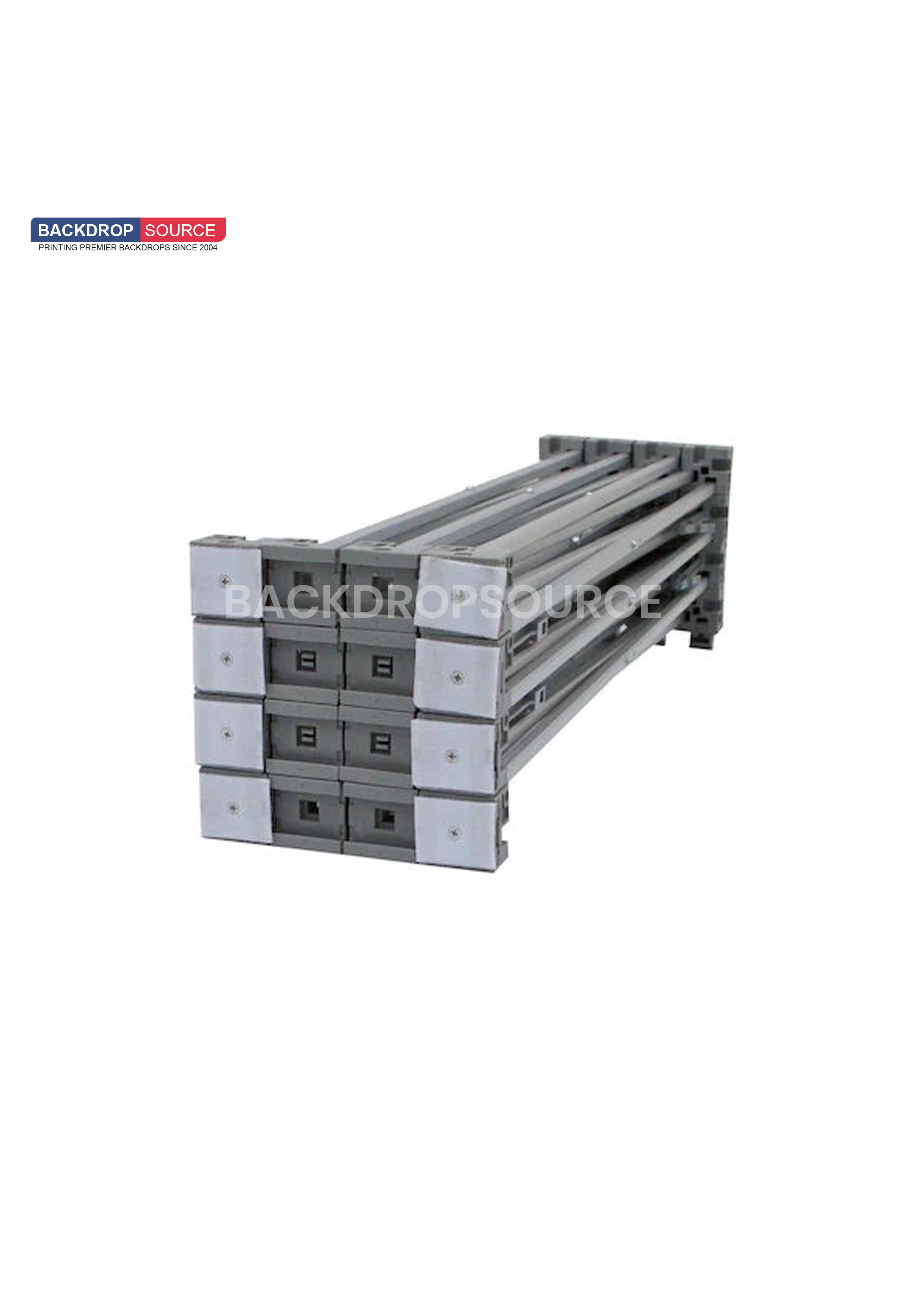 Popup Straight Backwall Kit with Clamping Lights.