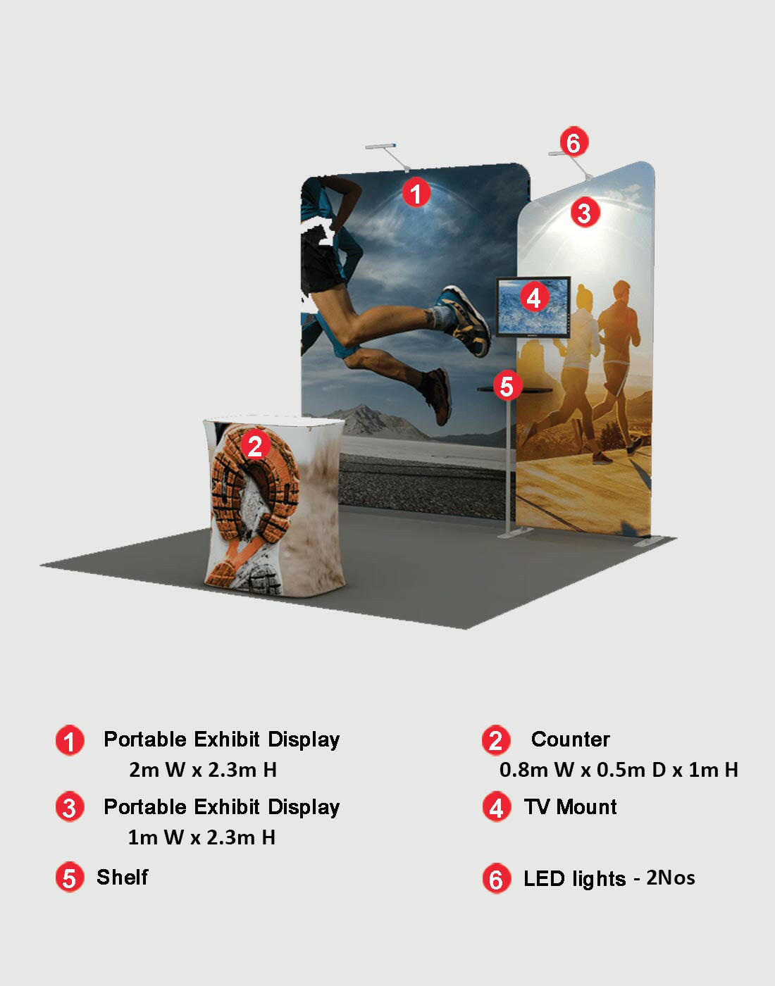 Portable Exhibit Display 3m x 3m- Model 3.