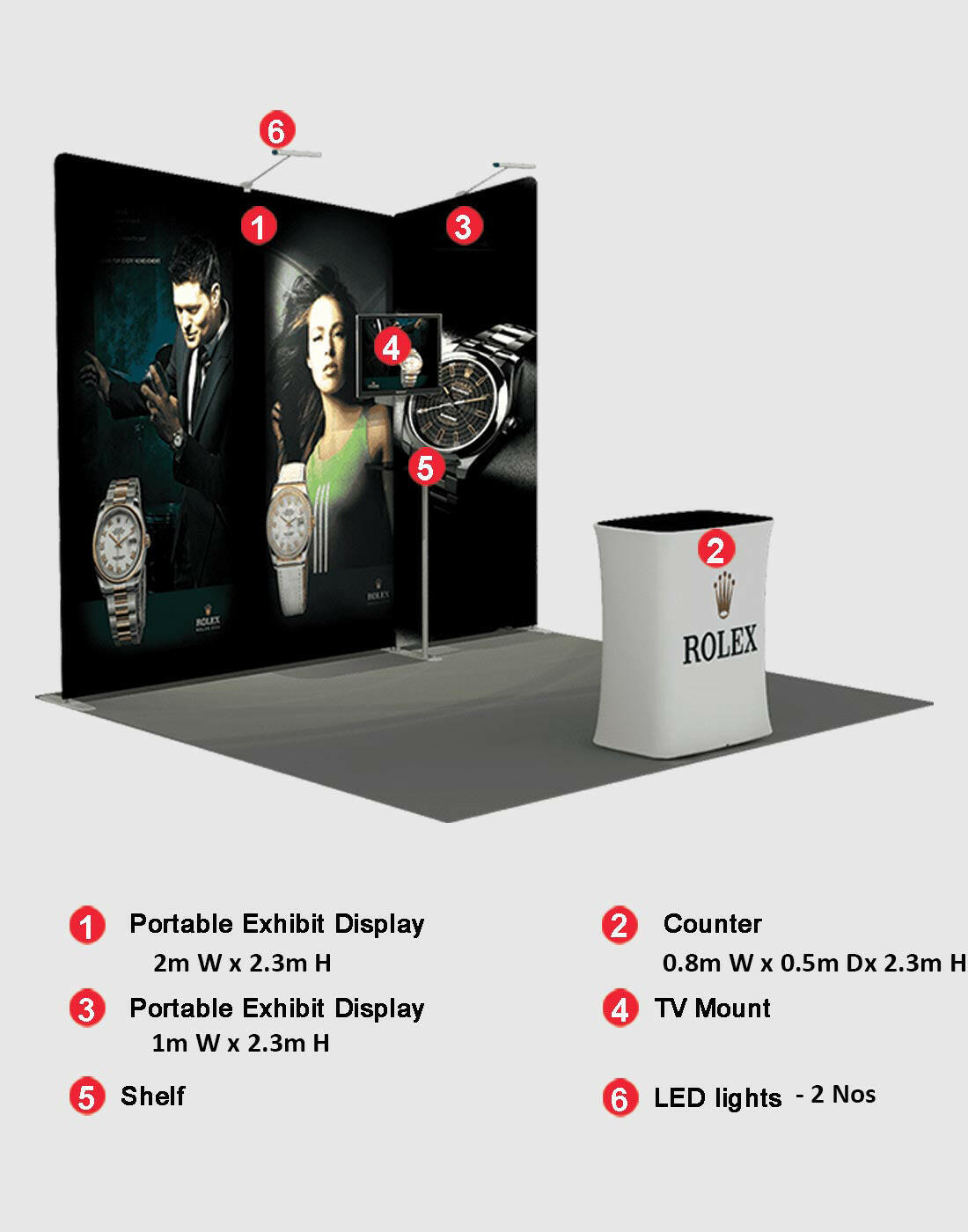 Portable Exhibit Display 3m x 3m- Model 4.