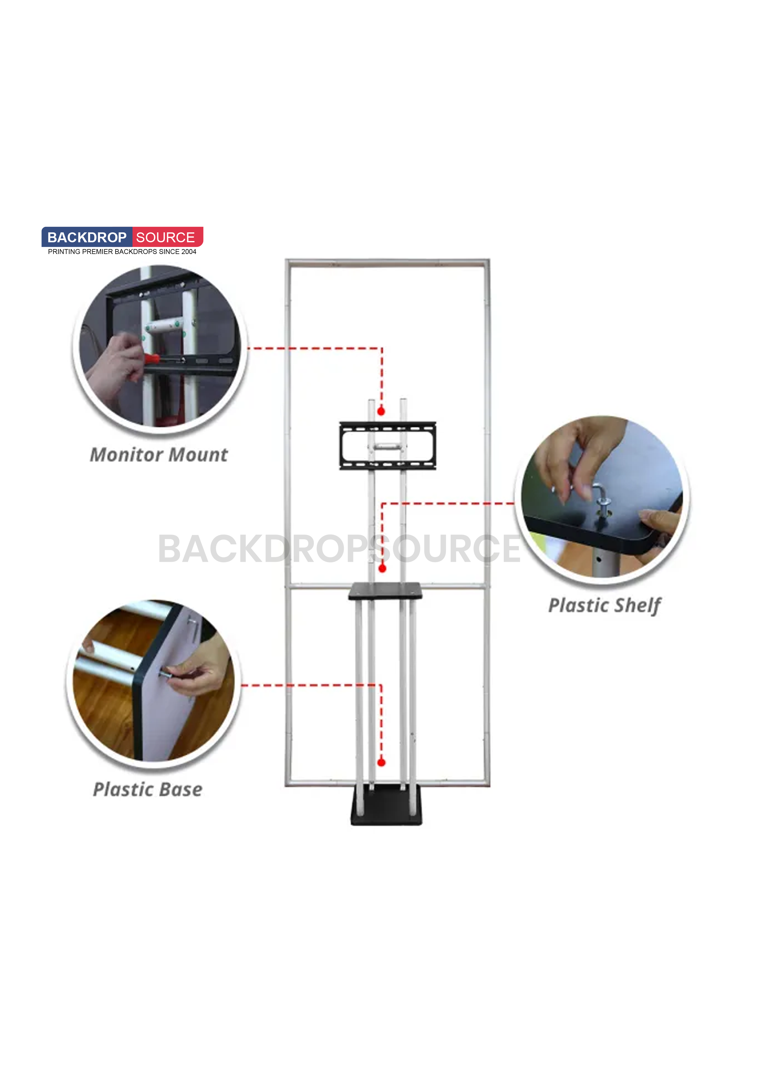 Portable Exhibit Display - S shape.