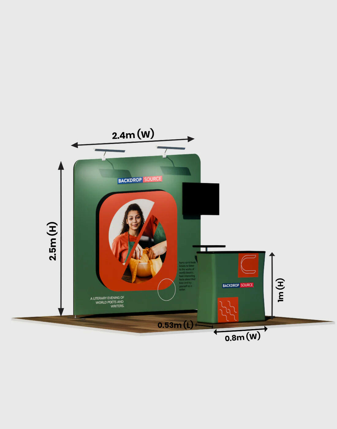 Portable Exhibit Display 3m x 3m - Model 9.