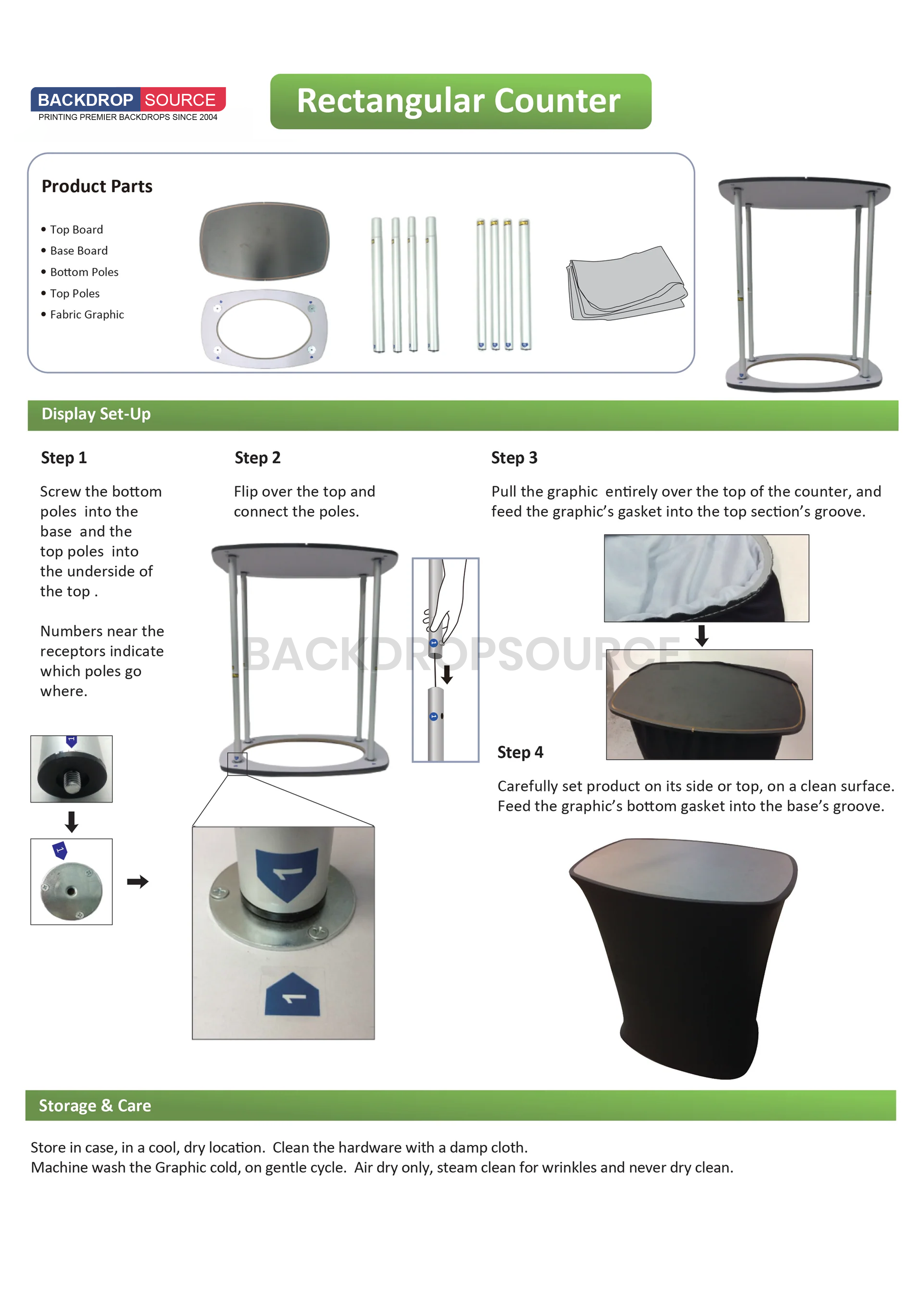 Rectangle fabric display counter for booth exhibitions, portable trade show table for professional event setups.