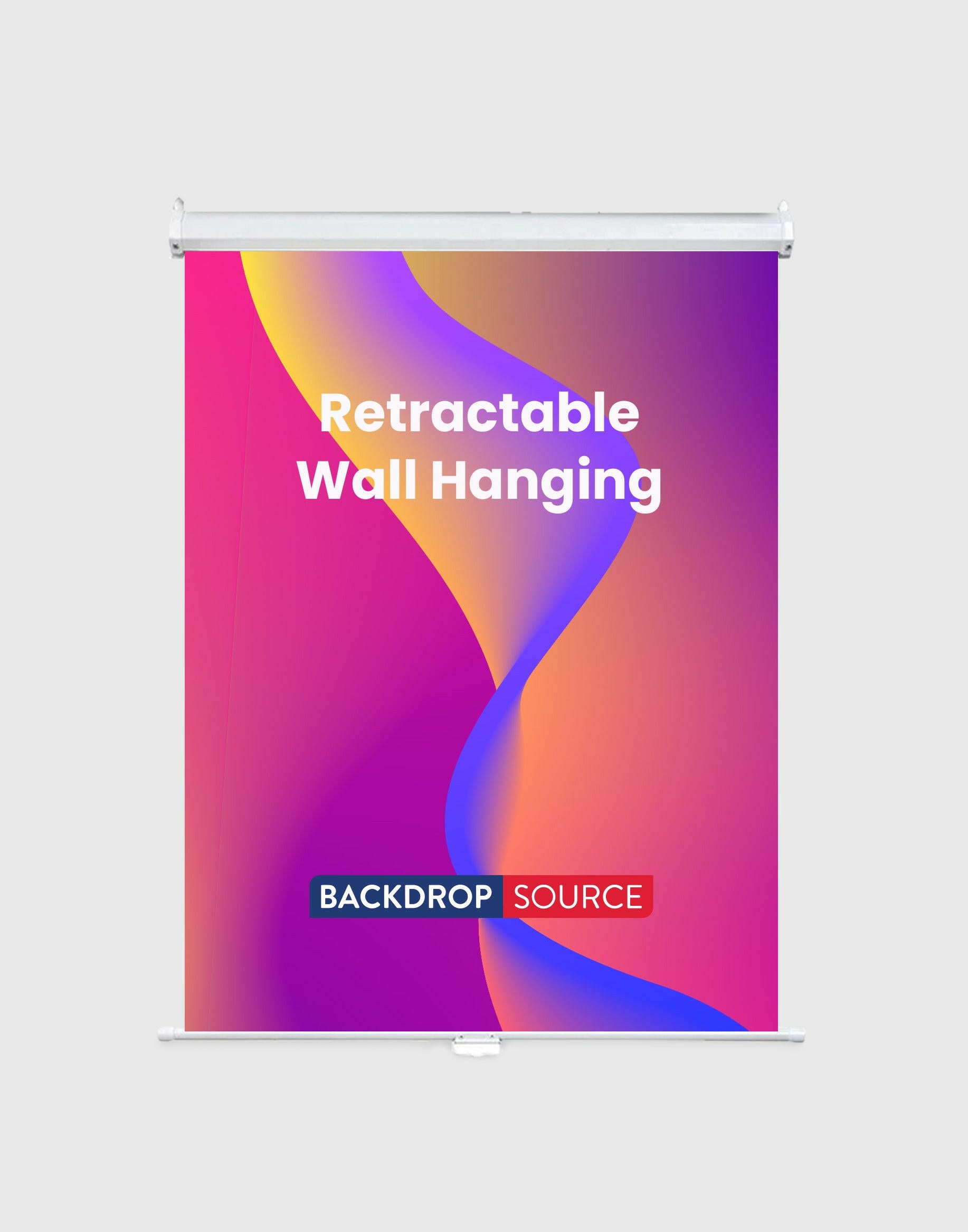 Retractable Wall Hanging Backdrop with Clamps ( Customized Options).