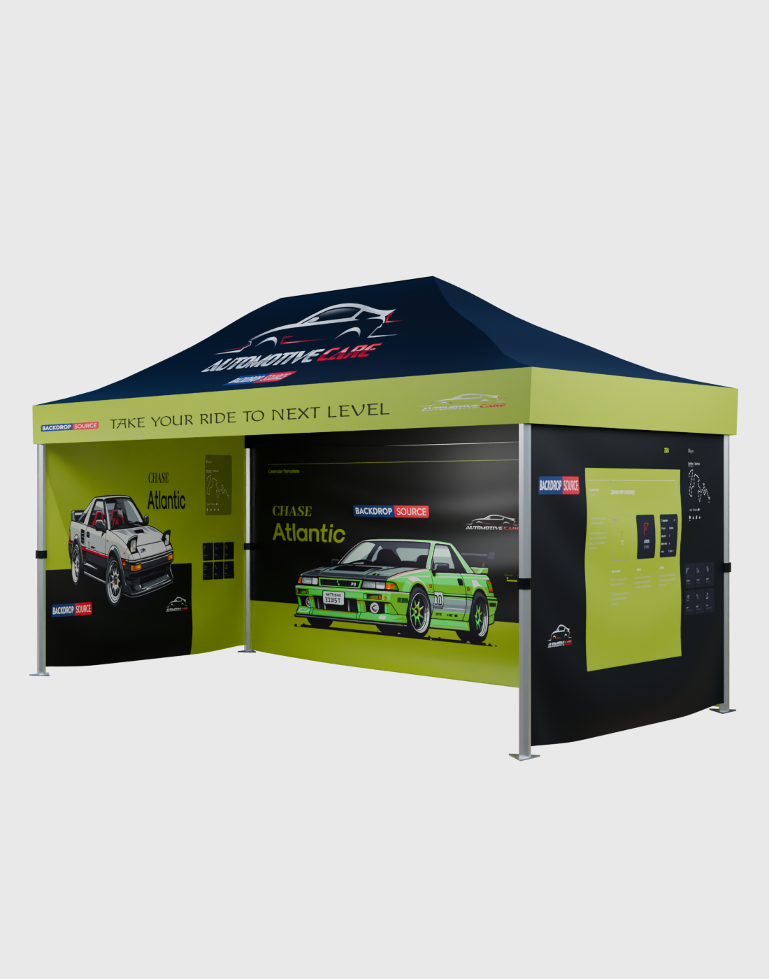 Heavy Duty Aluminum Gazebo - 4.5m W x 3m H