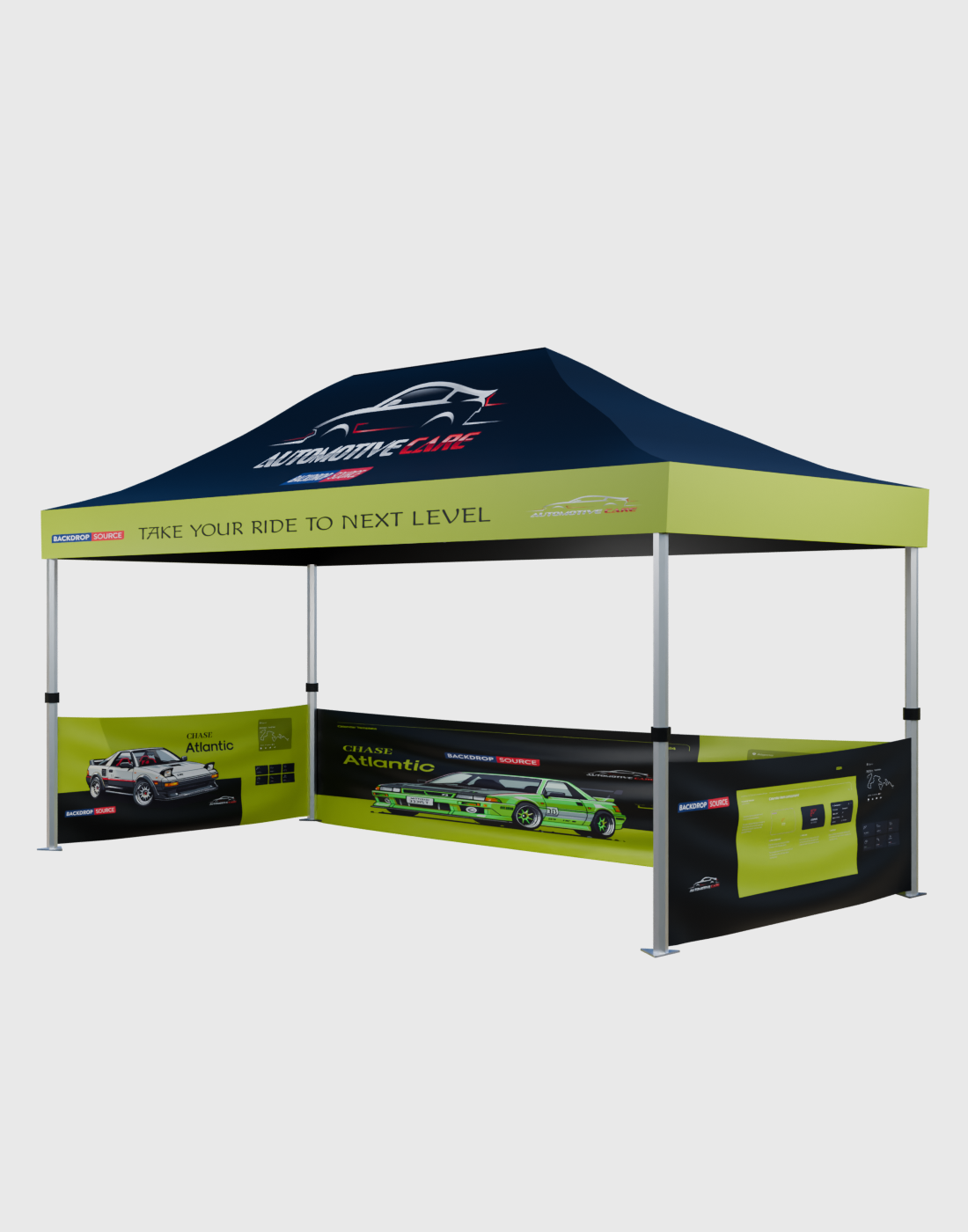 Heavy Duty Aluminum Gazebo - 4.5m W x 3m H