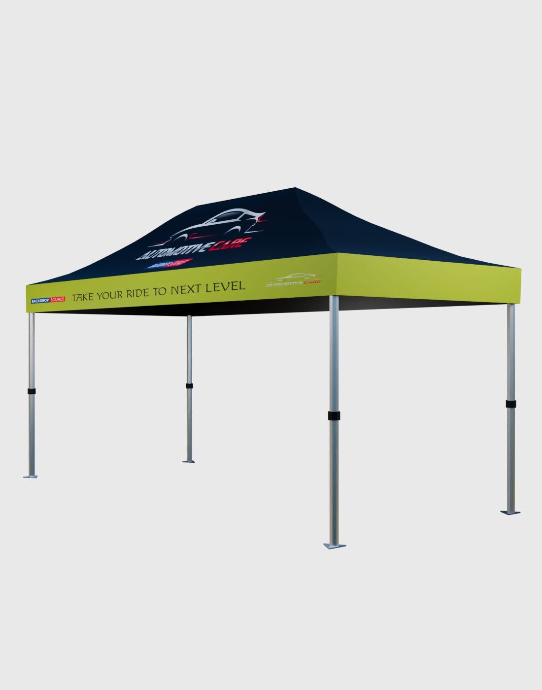 Heavy Duty Aluminum Gazebo - 4.5m W x 3m H