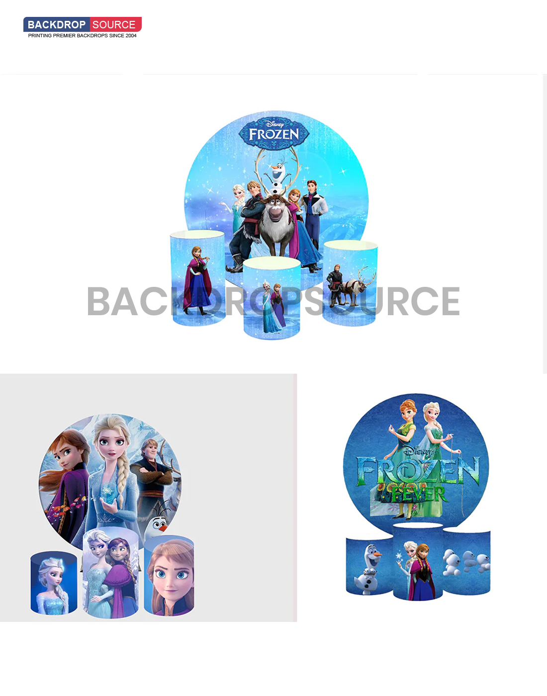 Pre Designed Round Backdrop Kits with Counter for Birthday Parties & Events.