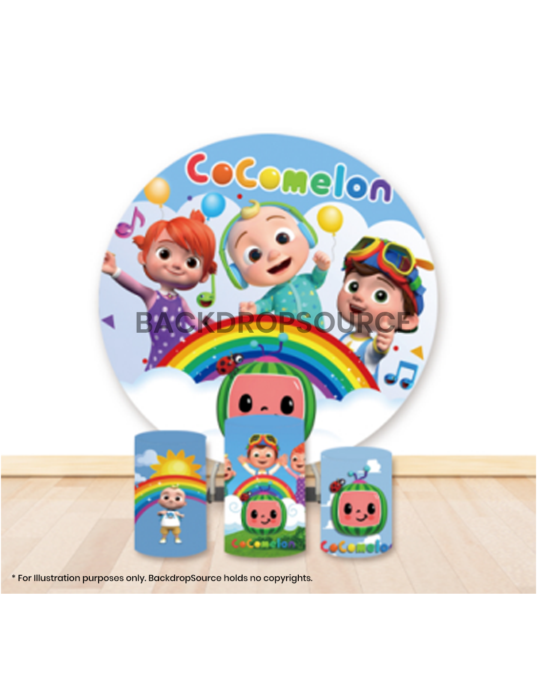 Pre Designed Round Backdrop Kits with Counter for Birthday Parties & Events.