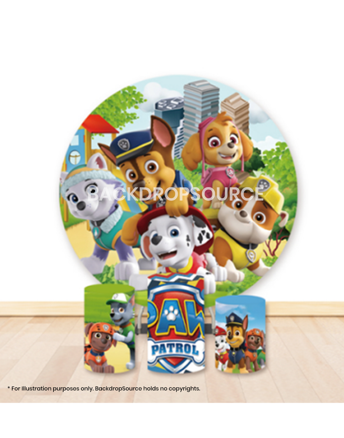 Pre Designed Round Backdrop Kits with Counter for Birthday Parties & Events.