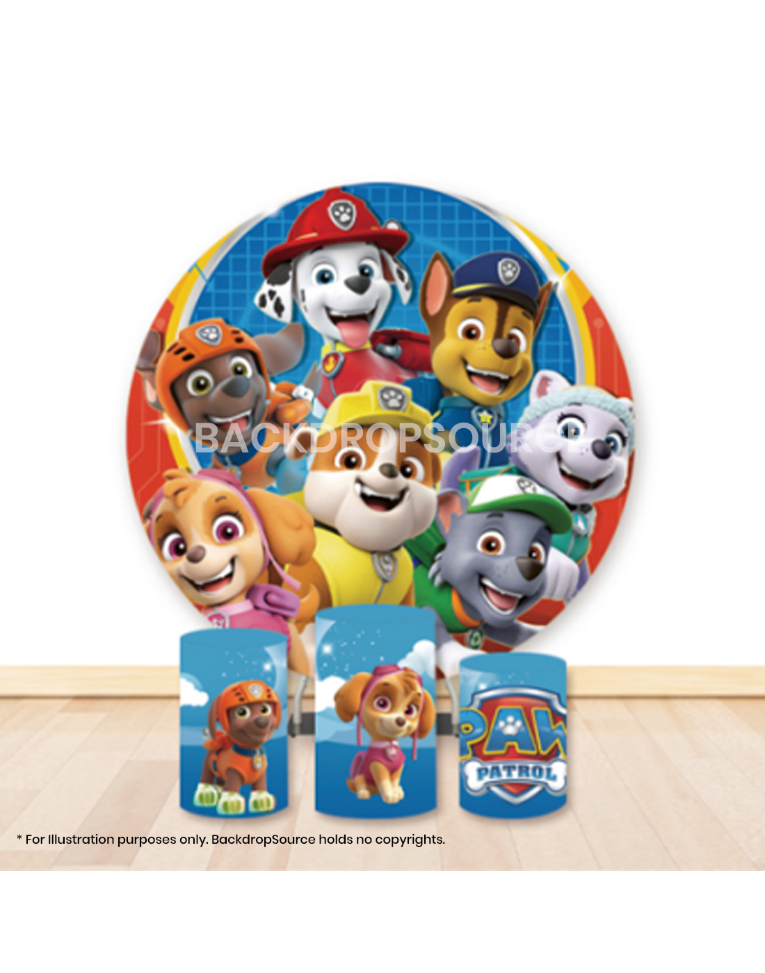 Pre Designed Round Backdrop Kits with Counter for Birthday Parties & Events.