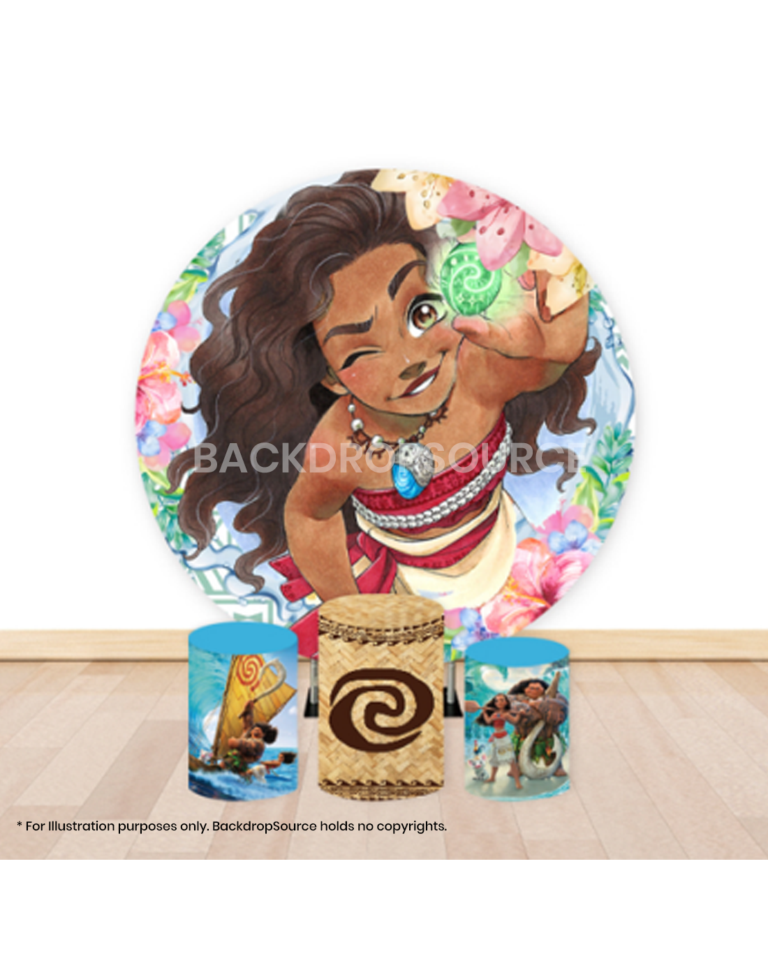 Pre Designed Round Backdrop Kits with Counter for Birthday Parties & Events.