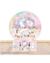 Pre Designed Round Backdrop Kits with Counter for Birthday Parties & Events.