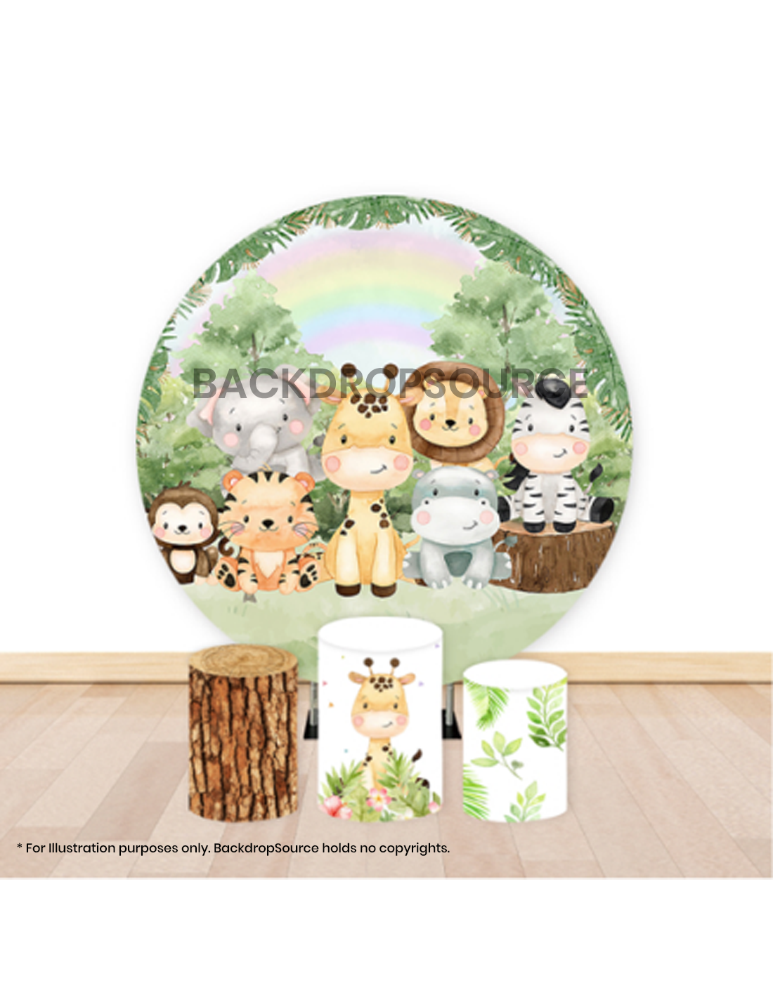 Pre Designed Round Backdrop Kits with Counter for Birthday Parties & Events.