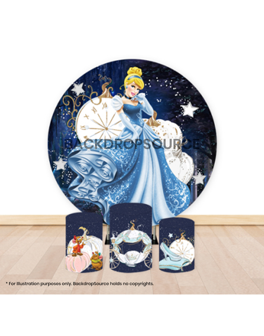 Pre Designed Round Backdrop Kits with Counter for Birthday Parties & Events.