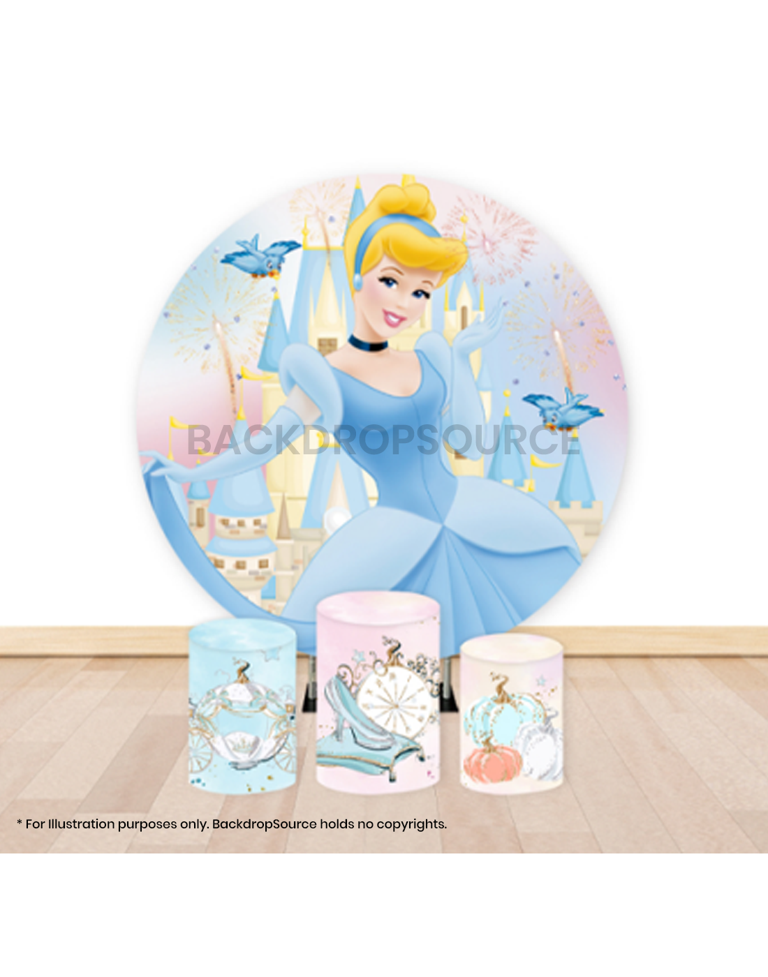 Pre Designed Round Backdrop Kits with Counter for Birthday Parties & Events.