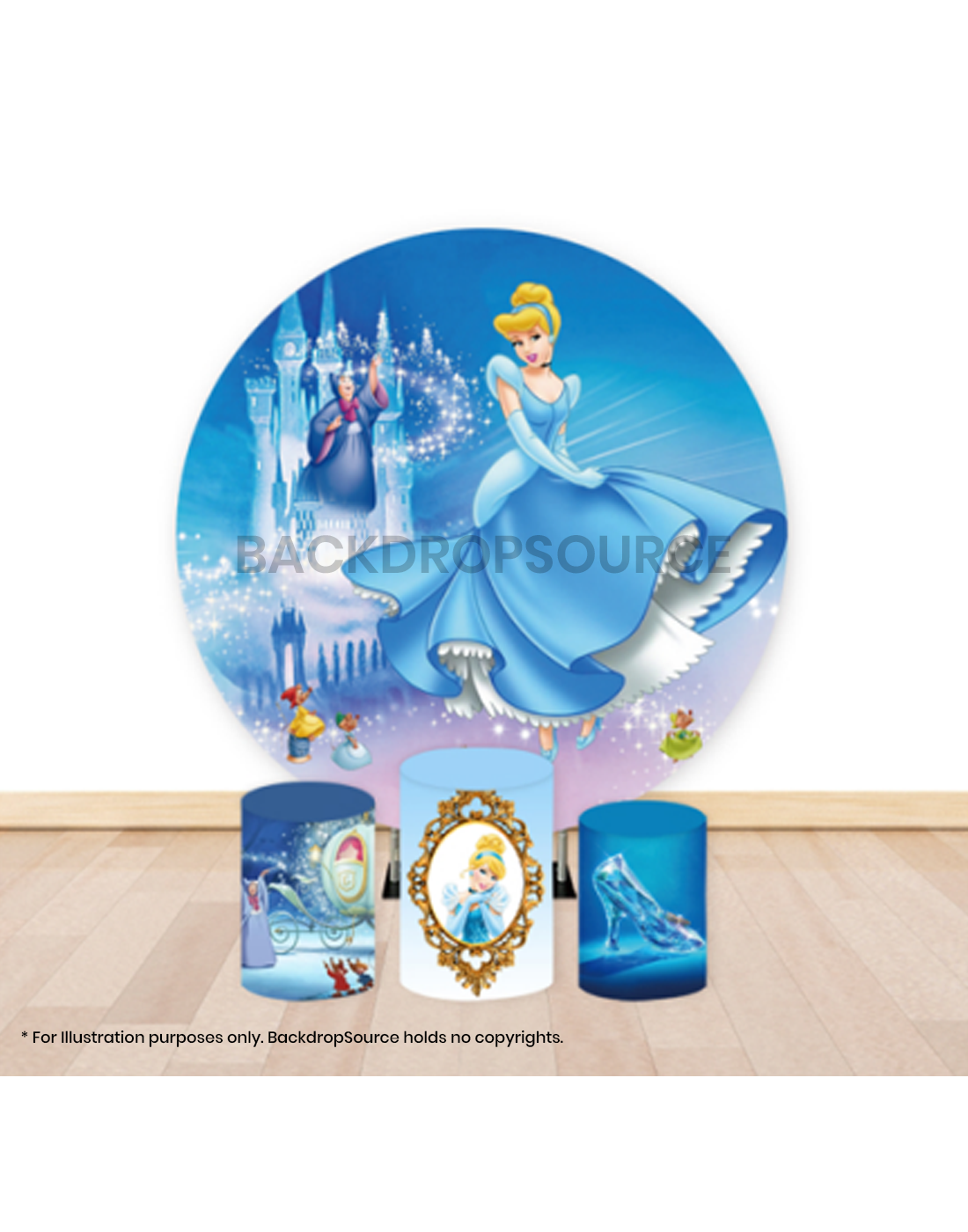 Pre Designed Round Backdrop Kits with Counter for Birthday Parties & Events.