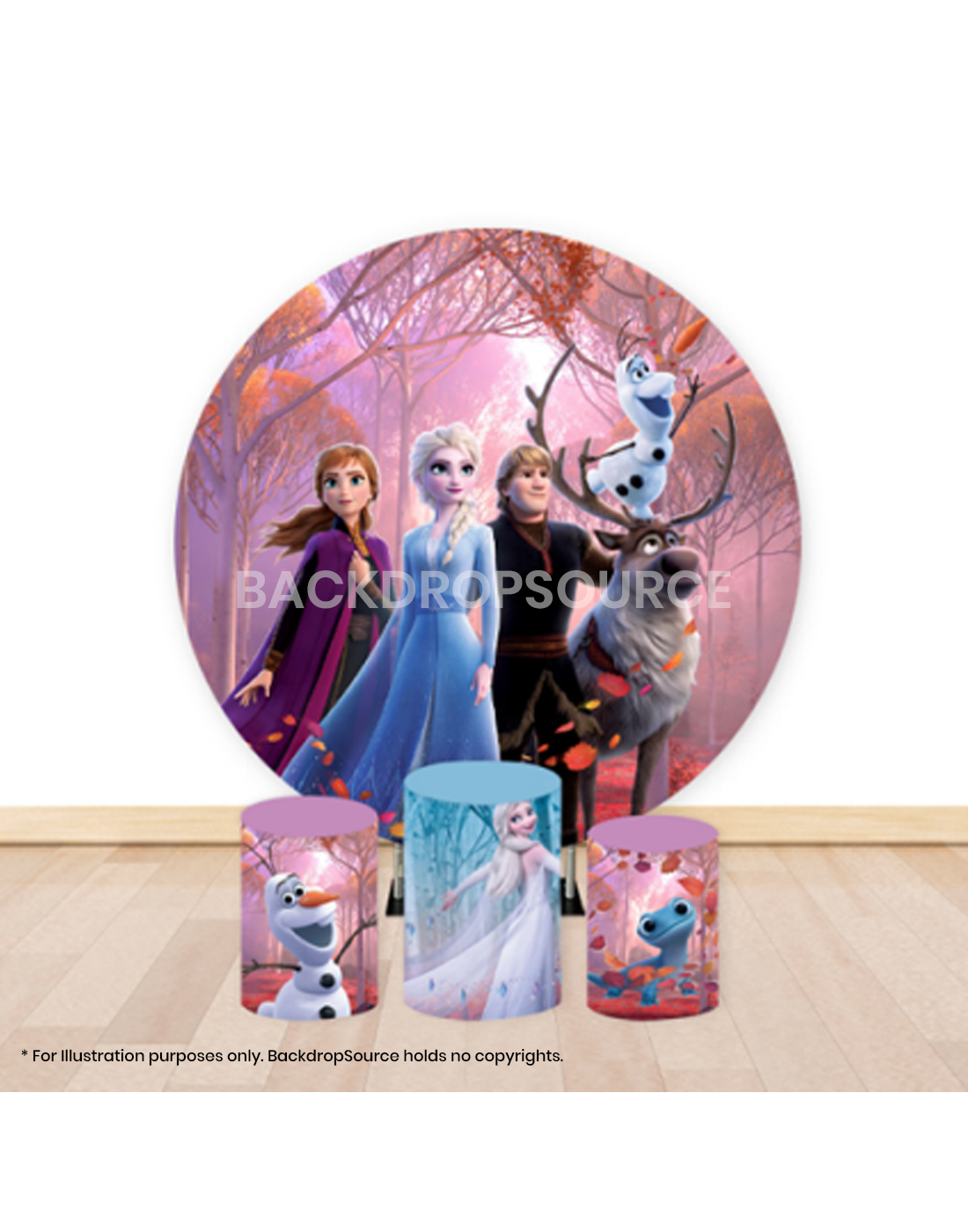 Pre Designed Round Backdrop Kits with Counter for Birthday Parties & Events.