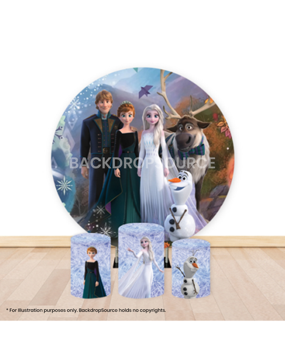 Pre Designed Round Backdrop Kits with Counter for Birthday Parties & Events.