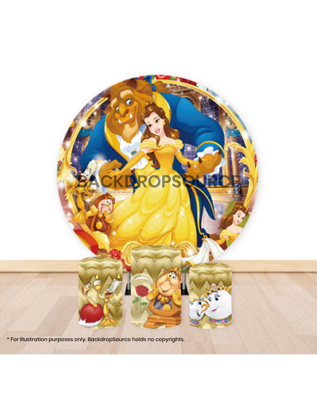 Pre Designed Round Backdrop Kits with Counter for Birthday Parties & Events.