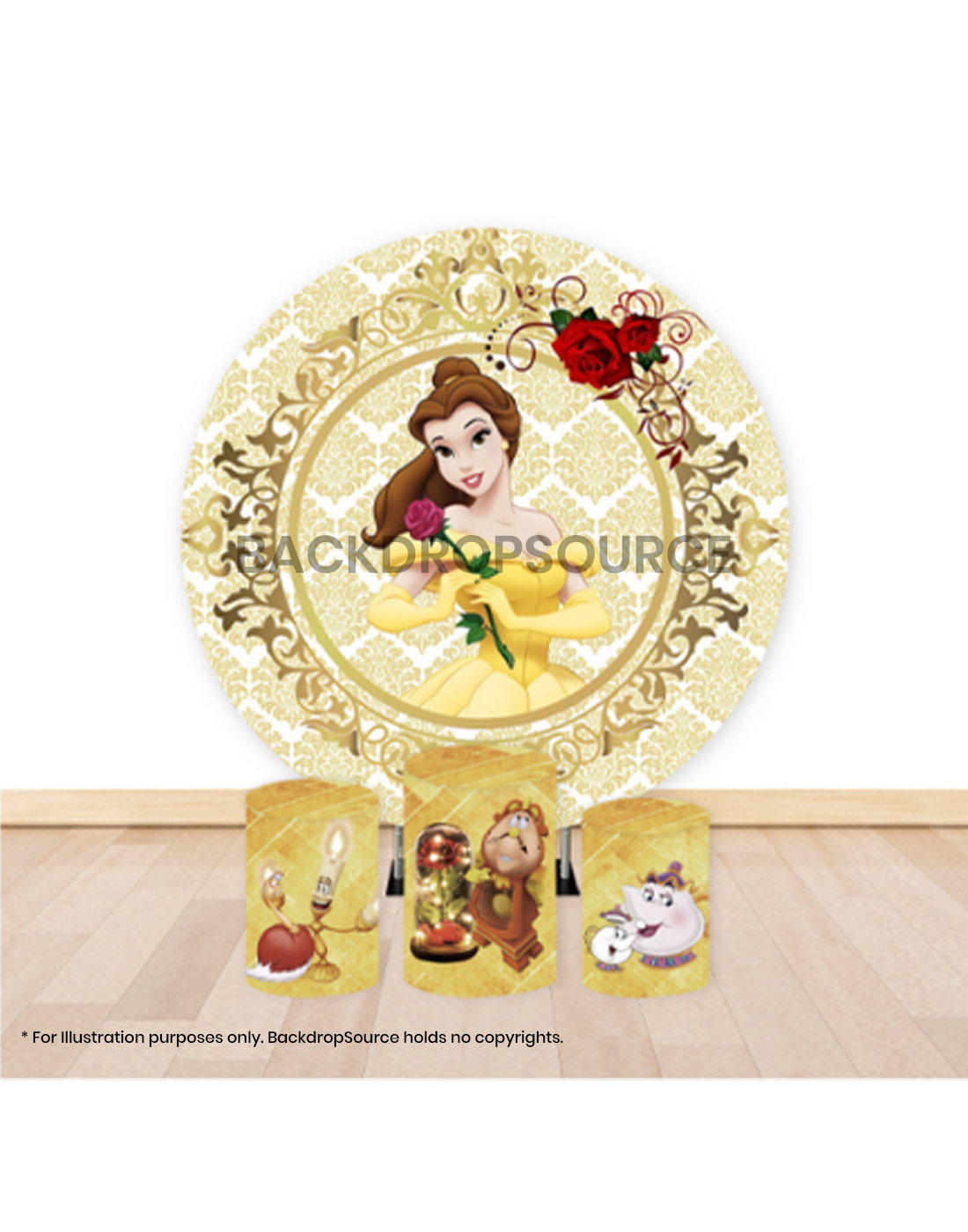 Pre Designed Round Backdrop Kits with Counter for Birthday Parties & Events.
