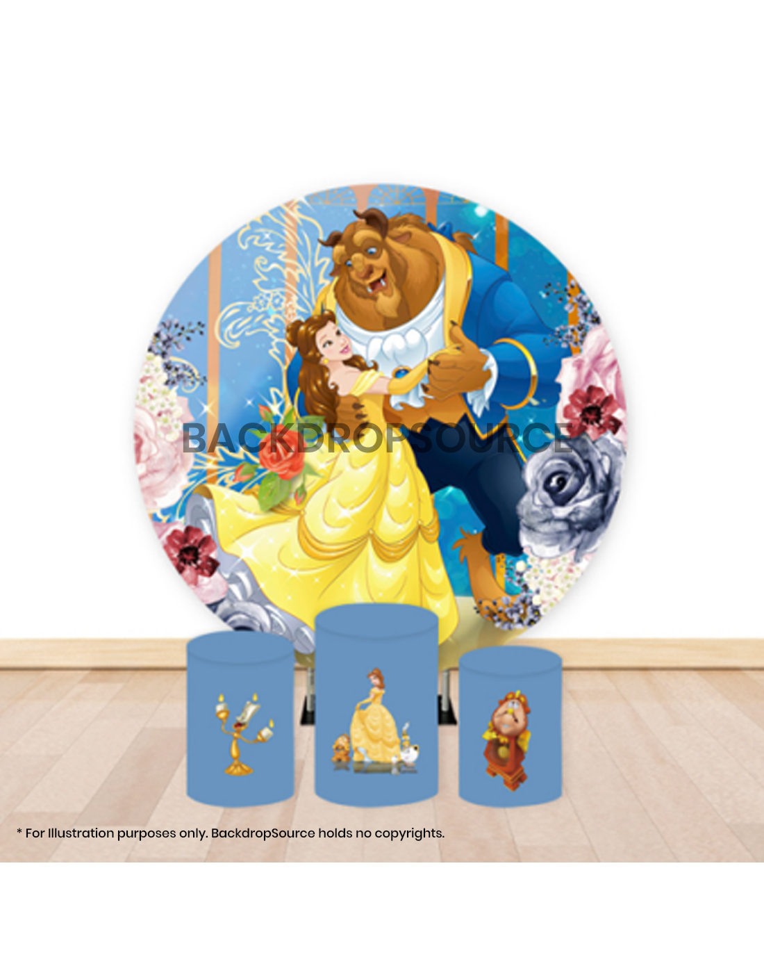 Pre Designed Round Backdrop Kits with Counter for Birthday Parties & Events.