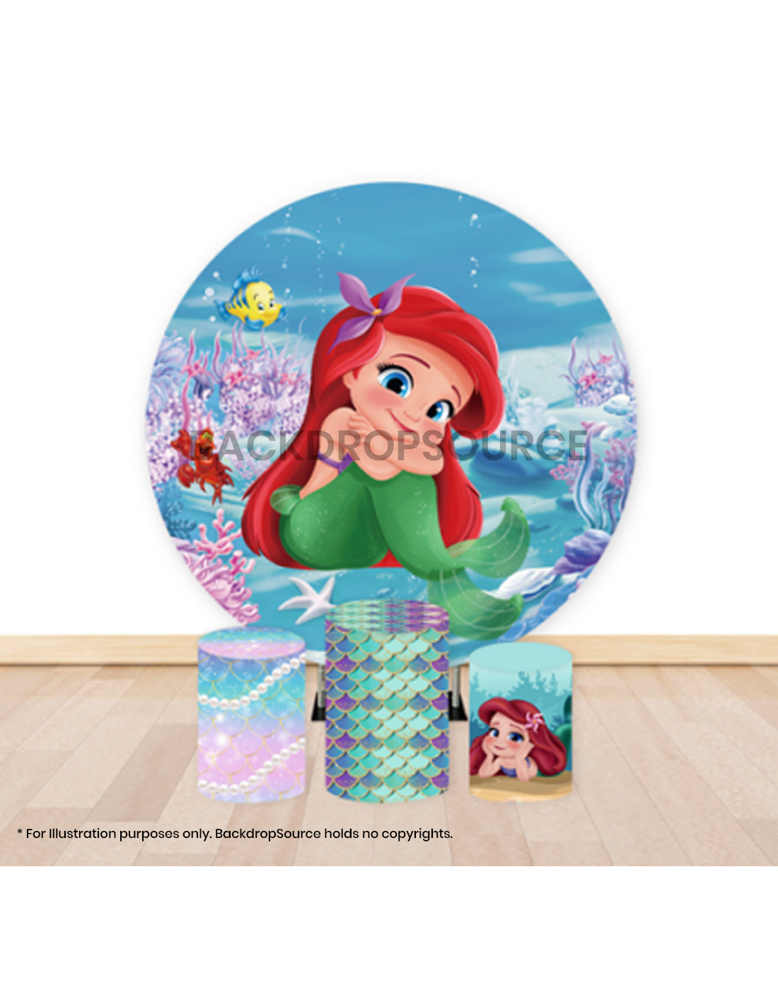 Pre Designed Round Backdrop Kits with Counter for Birthday Parties & Events.