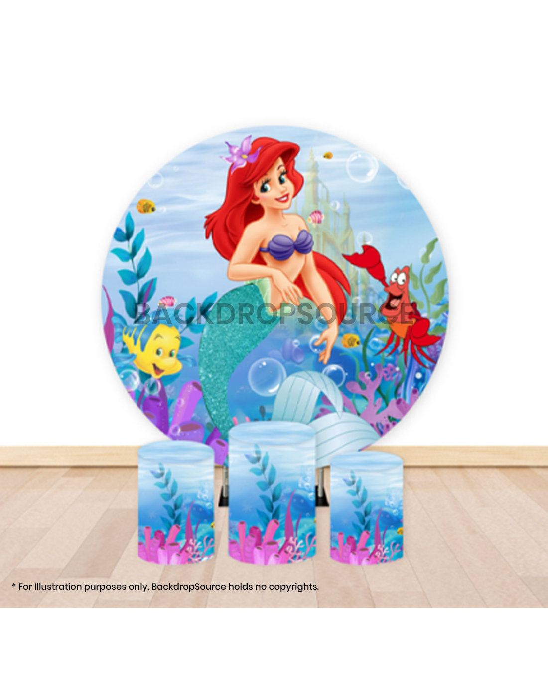 Pre Designed Round Backdrop Kits with Counter for Birthday Parties & Events.