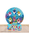 Pre Designed Round Backdrop Kits with Counter for Birthday Parties & Events.