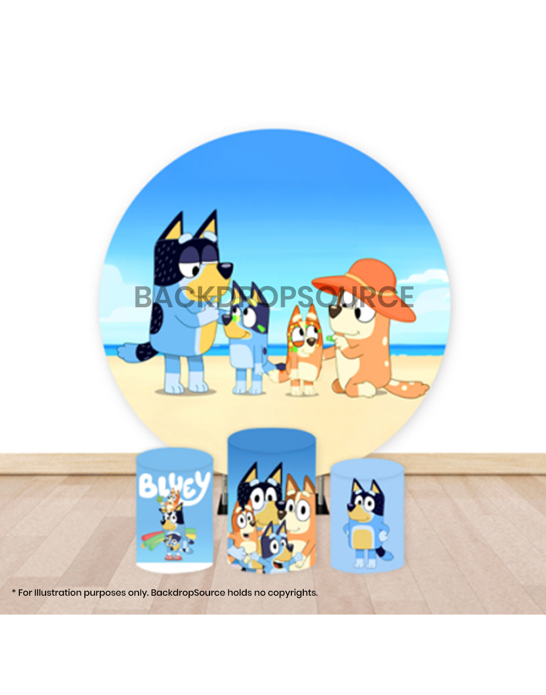 Pre Designed Round Backdrop Kits with Counter for Birthday Parties & Events.