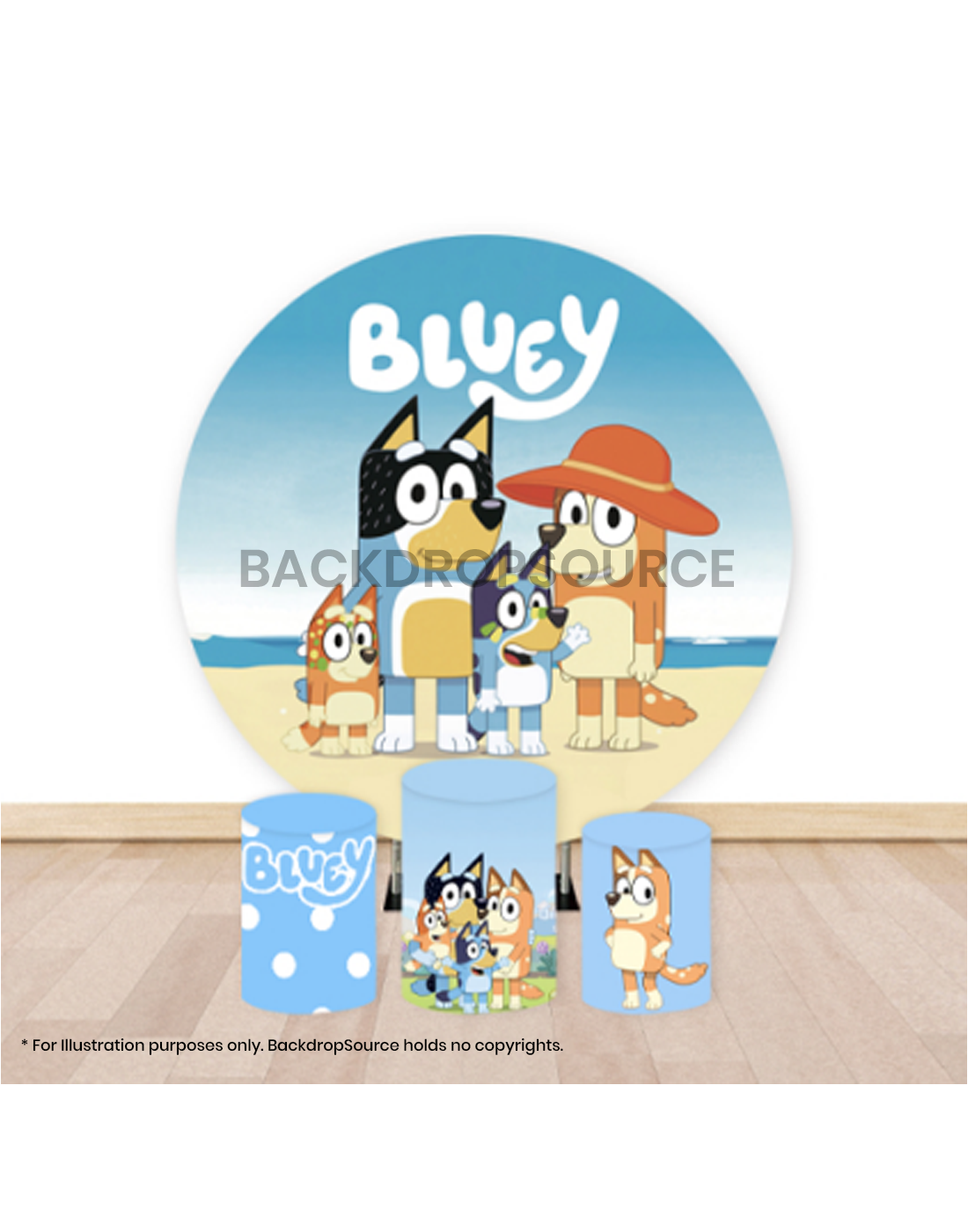 Pre Designed Round Backdrop Kits with Counter for Birthday Parties & Events.
