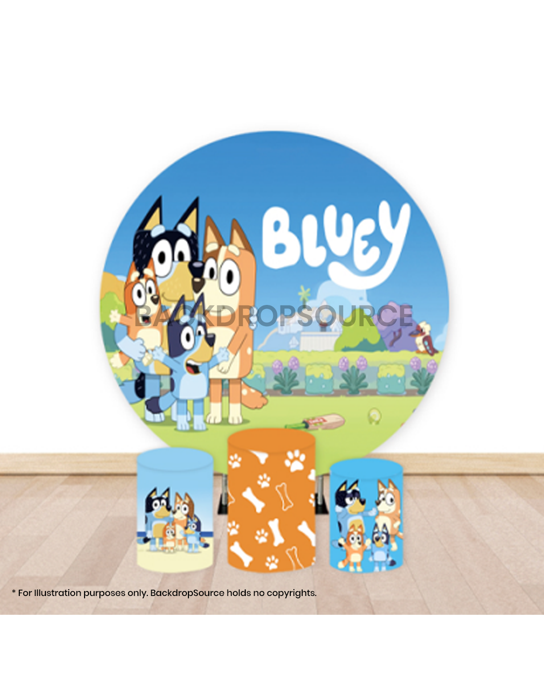 Pre Designed Round Backdrop Kits with Counter for Birthday Parties & Events.