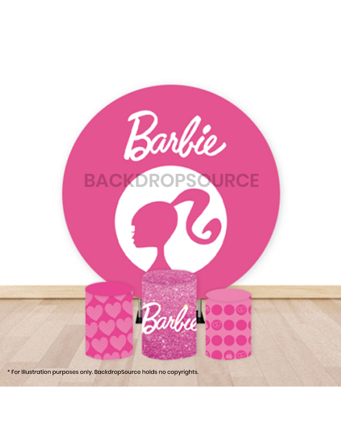 Pre Designed Round Backdrop Kits with Counter for Birthday Parties & Events.
