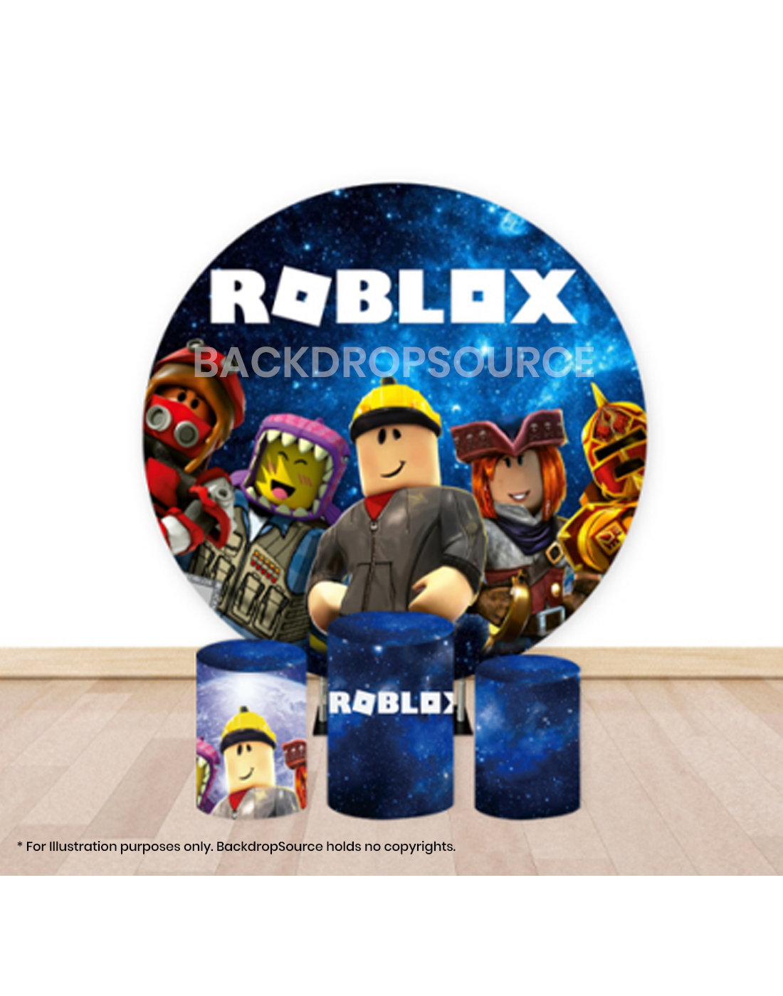 Pre Designed Round Backdrop Kits with Counter for Birthday Parties & Events.