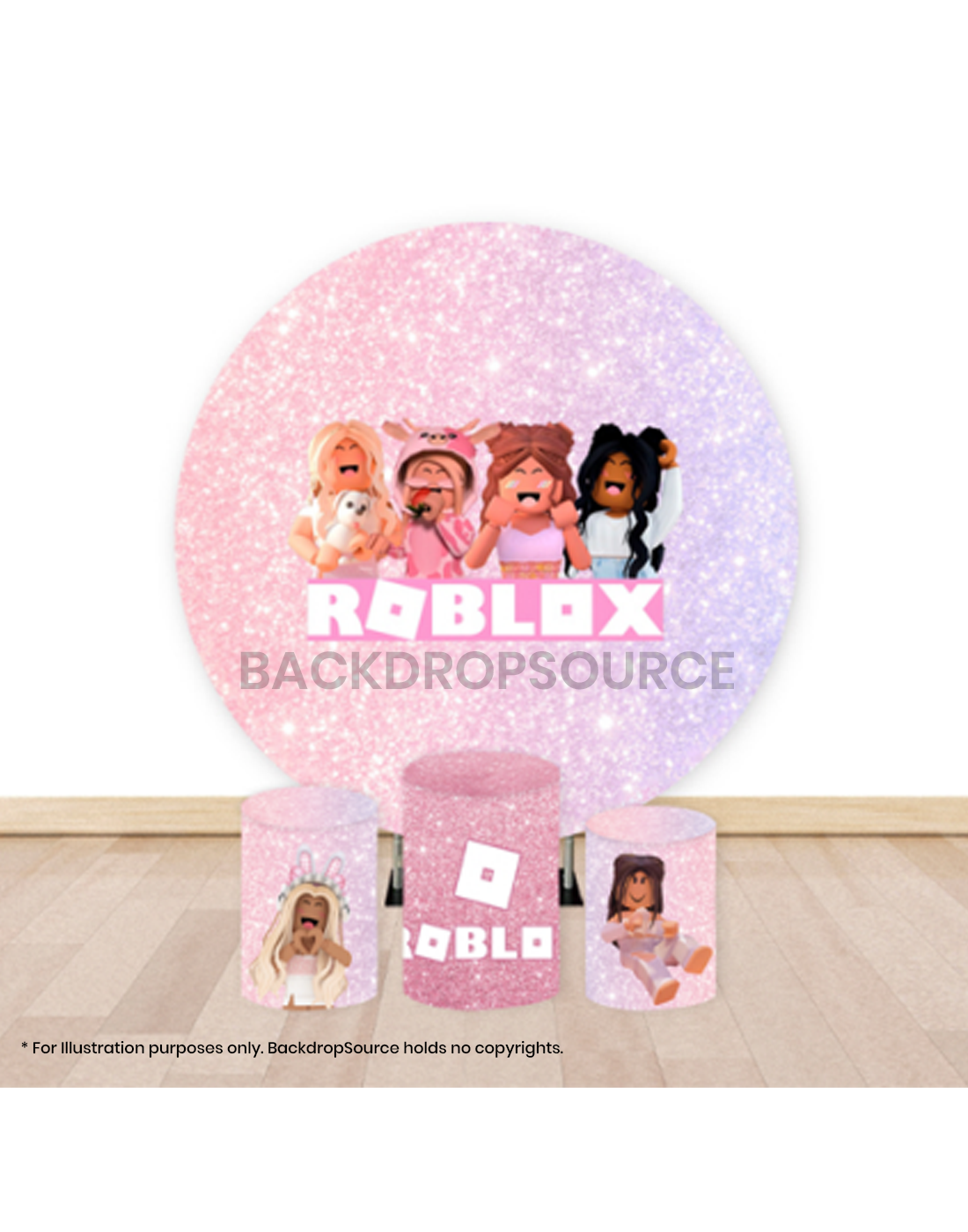 Pre Designed Round Backdrop Kits with Counter for Birthday Parties & Events.