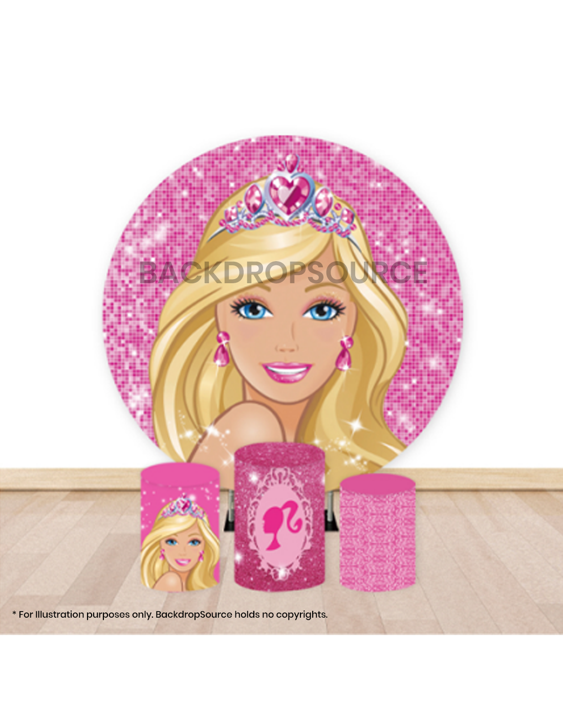 Pre Designed Round Backdrop Kits with Counter for Birthday Parties & Events.