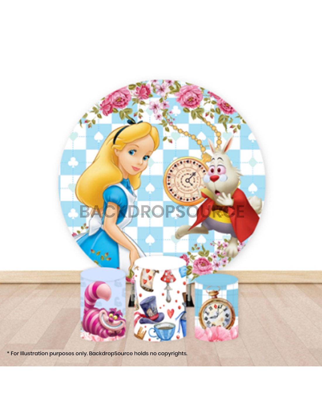 Pre Designed Round Backdrop Kits with Counter for Birthday Parties & Events.