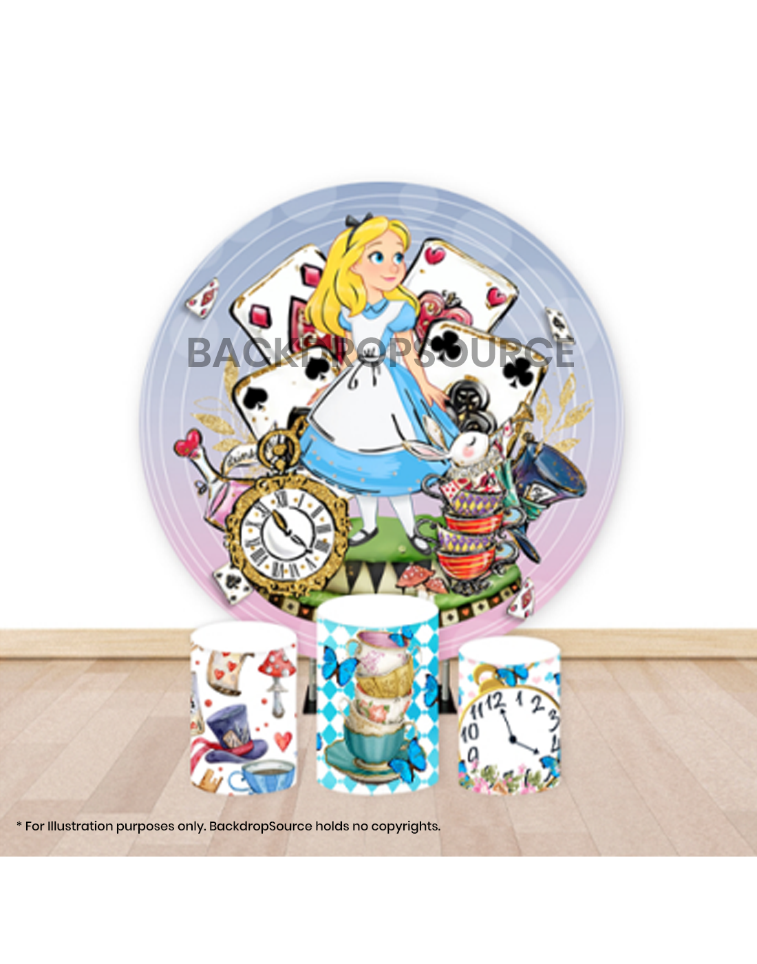 Pre Designed Round Backdrop Kits with Counter for Birthday Parties & Events.
