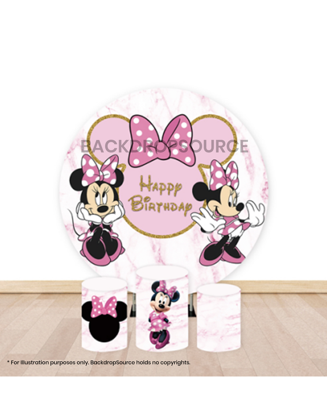 Pre Designed Round Backdrop Kits with Counter for Birthday Parties & Events.