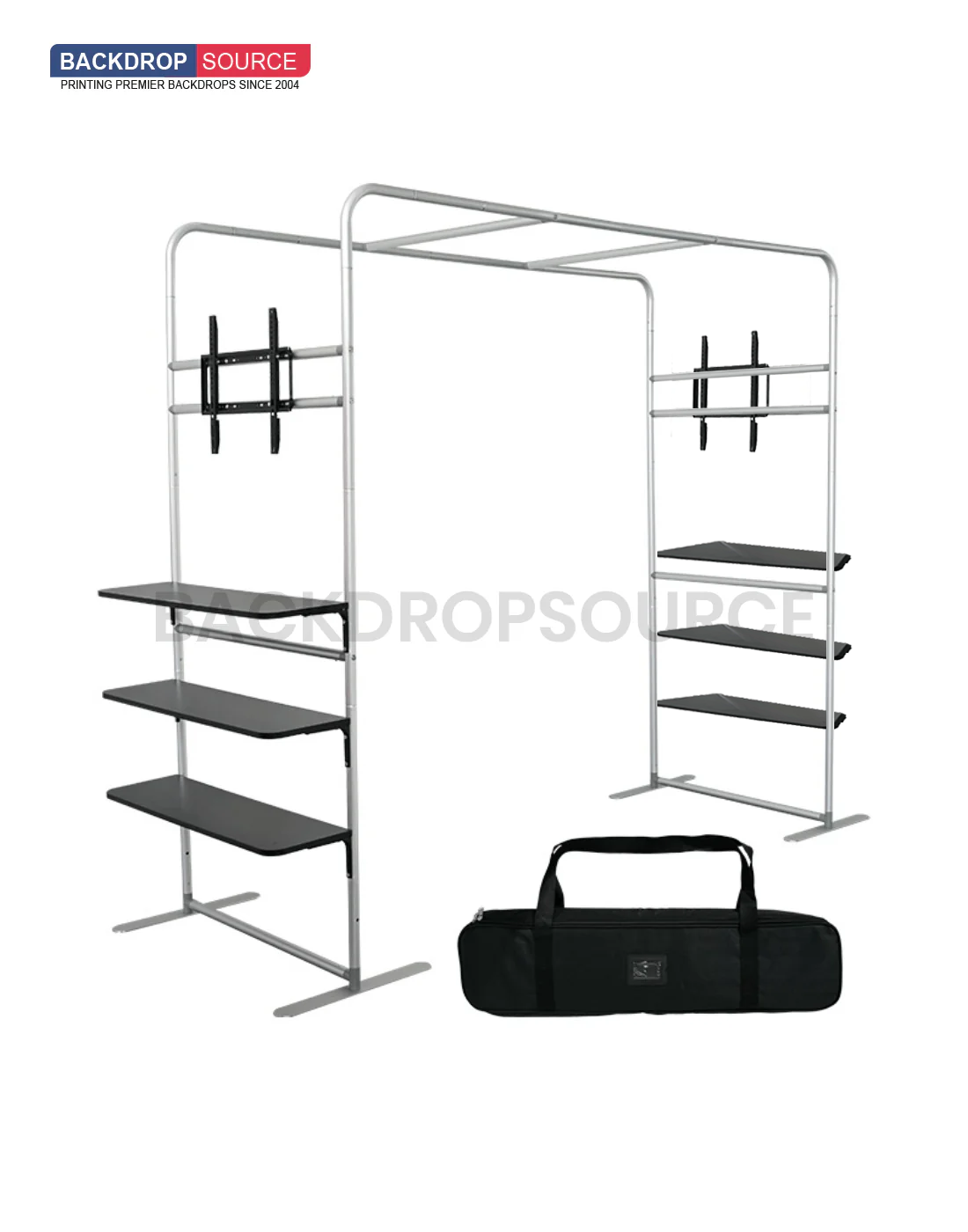 Square Arch Display with Shelf & TV Rack.
